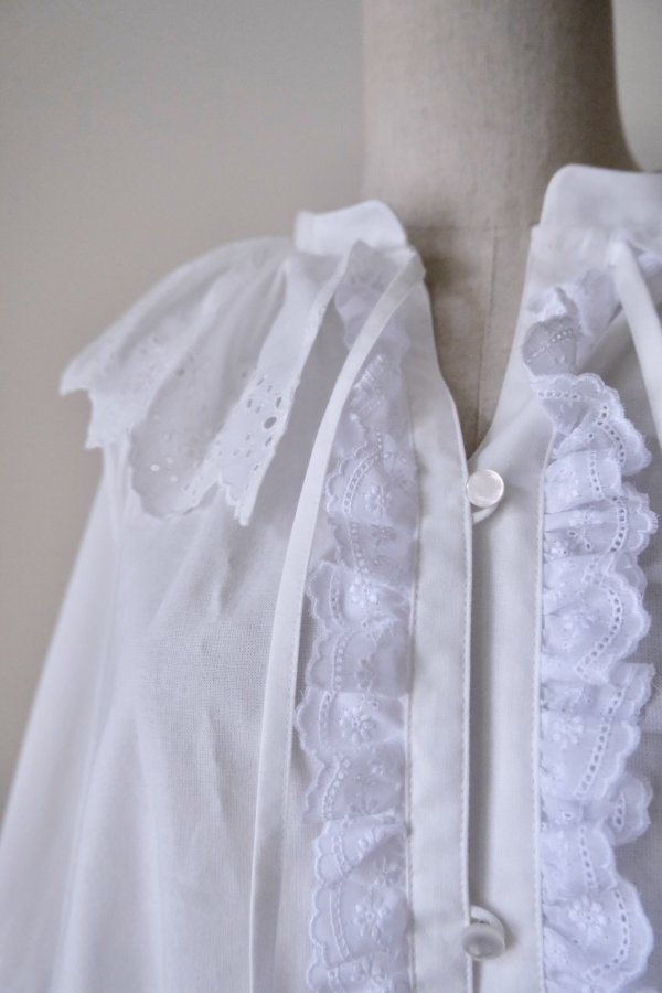 画像4: SOWA chantilly blouse  white (4)