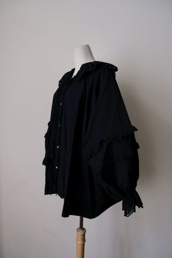 画像2: SOWA chantilly blouse  black (2)