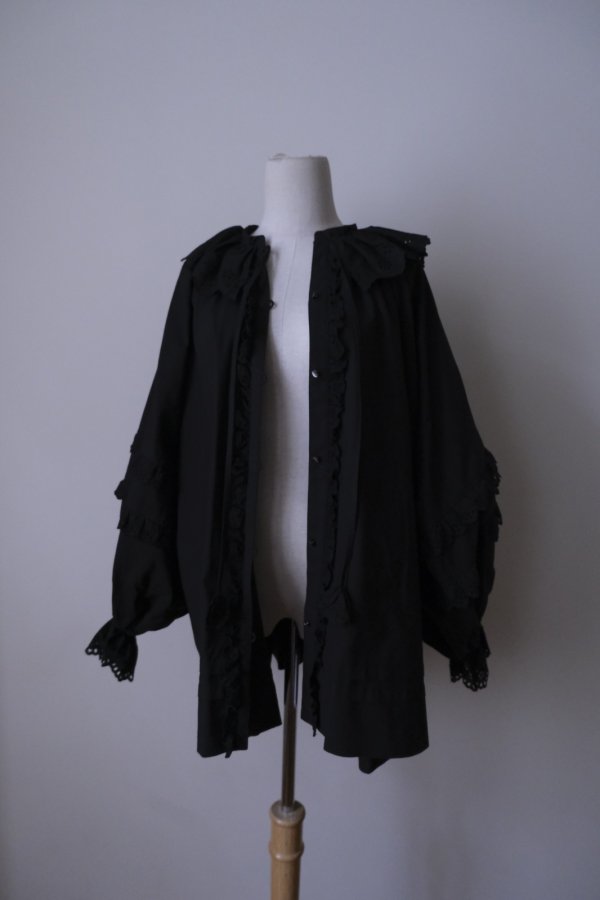 画像9: SOWA chantilly blouse  black (9)