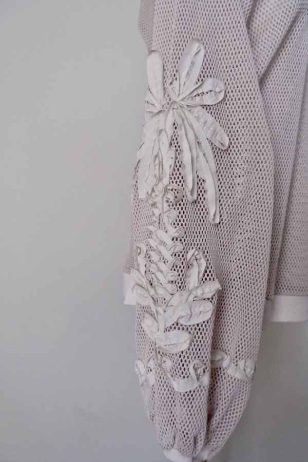 画像5: LOKITHO (ロキト) CORD EMBROIDERY MESH TOP beige (5)