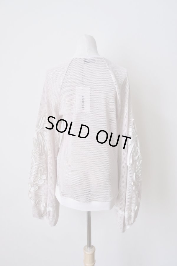 画像3: LOKITHO (ロキト) CORD EMBROIDERY MESH TOP beige (3)