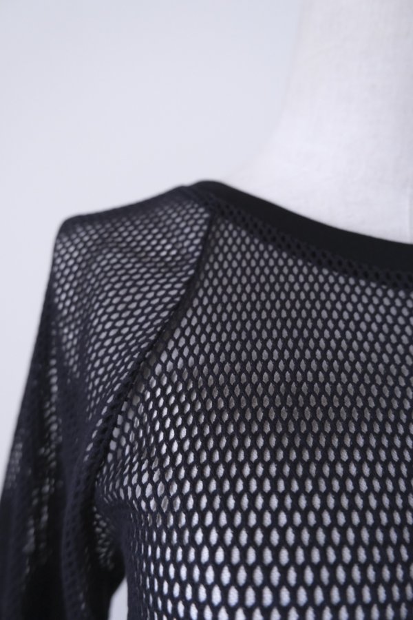 画像3: LOKITHO (ロキト) CORD EMBROIDERY MESH TOP black (3)