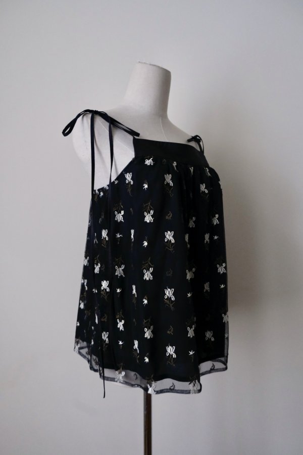 画像2: LOKITHO (ロキト) IRIS EMBROIDERY CAMI TOP white (2)