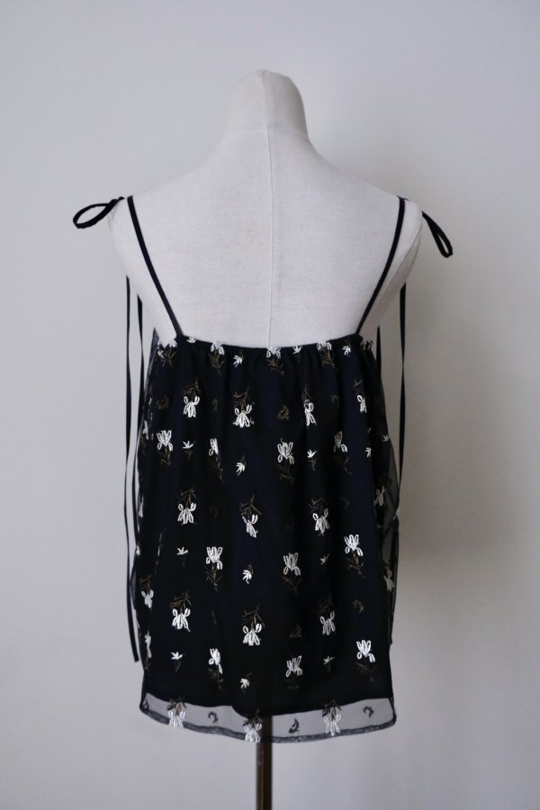 画像3: LOKITHO (ロキト) IRIS EMBROIDERY CAMI TOP white (3)