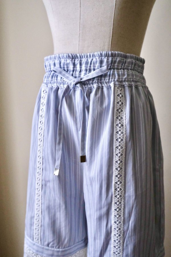 画像4: AOIWANAKA  Framed Lace Pants sax (4)