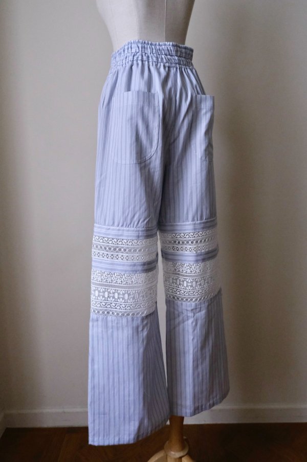 画像3: AOIWANAKA  Framed Lace Pants sax (3)