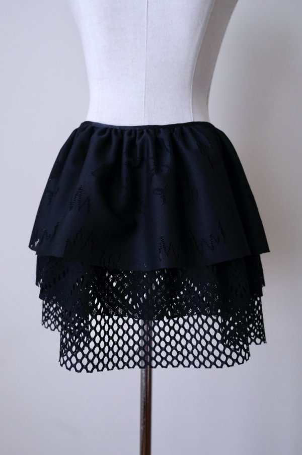 画像2: bedsidedrama Frill Collar and Wrap Tutu Skirt black (2)