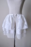 画像1: bedsidedrama Frill Collar and Wrap Tutu Skirt white (1)