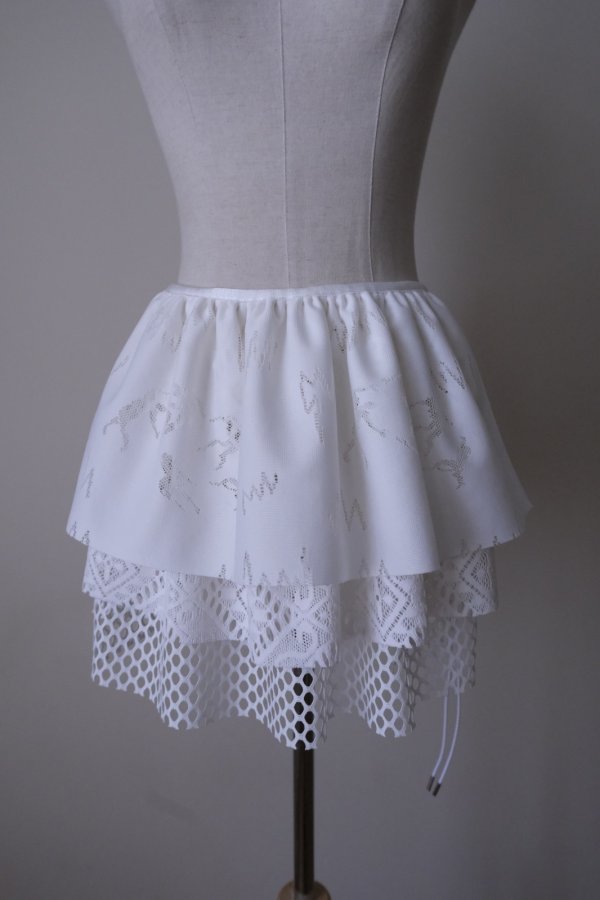 画像4: bedsidedrama Frill Collar and Wrap Tutu Skirt white (4)