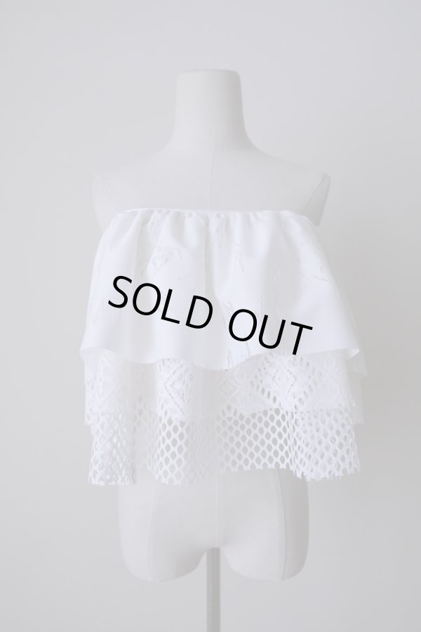 画像5: bedsidedrama Frill Collar and Wrap Tutu Skirt white (5)