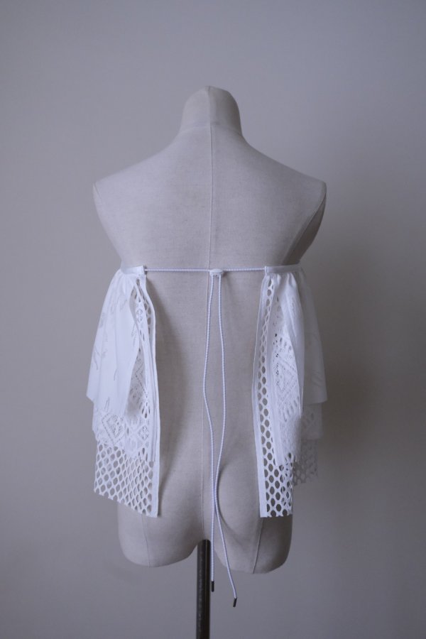 画像7: bedsidedrama Frill Collar and Wrap Tutu Skirt white (7)