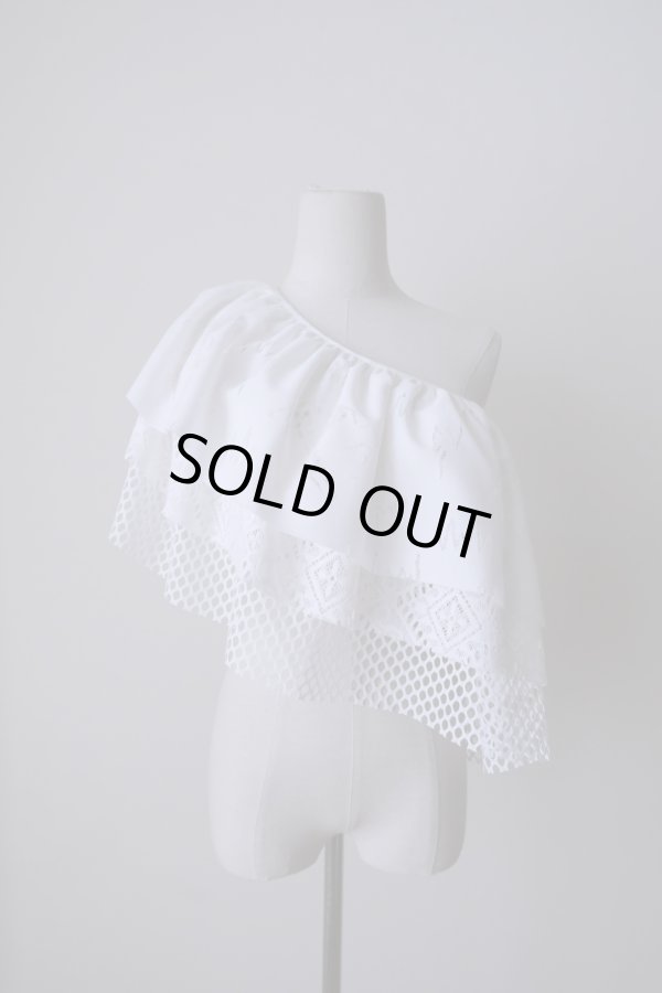 画像8: bedsidedrama Frill Collar and Wrap Tutu Skirt white (8)