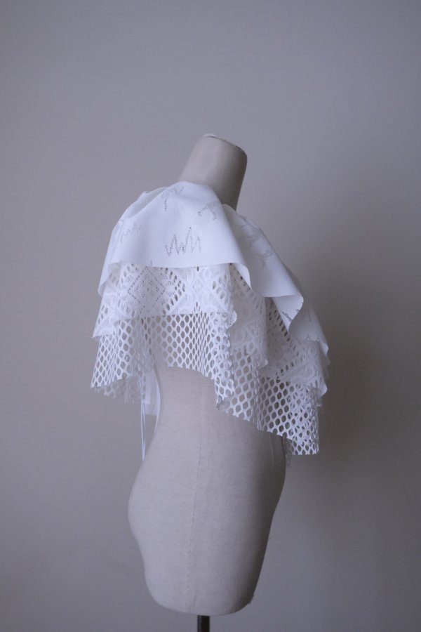画像9: bedsidedrama Frill Collar and Wrap Tutu Skirt white (9)
