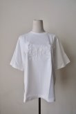 画像1: LOKITHO (ロキト) CORD EMBROIDERY BIG T white (1)