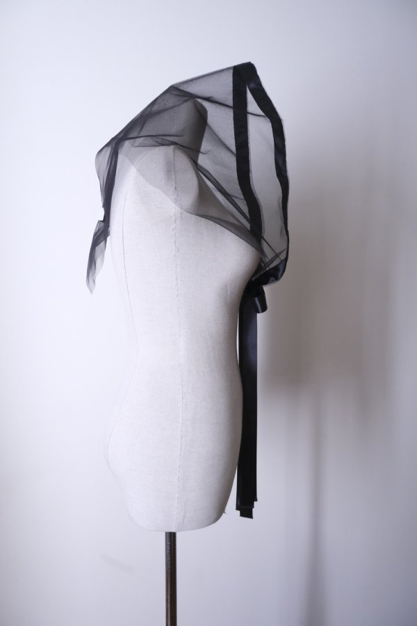 画像2: SIIILON Veil Wrap scarf　black (2)