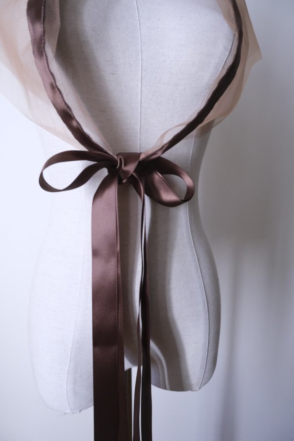 画像6: SIIILON Veil Wrap scarf brown (6)