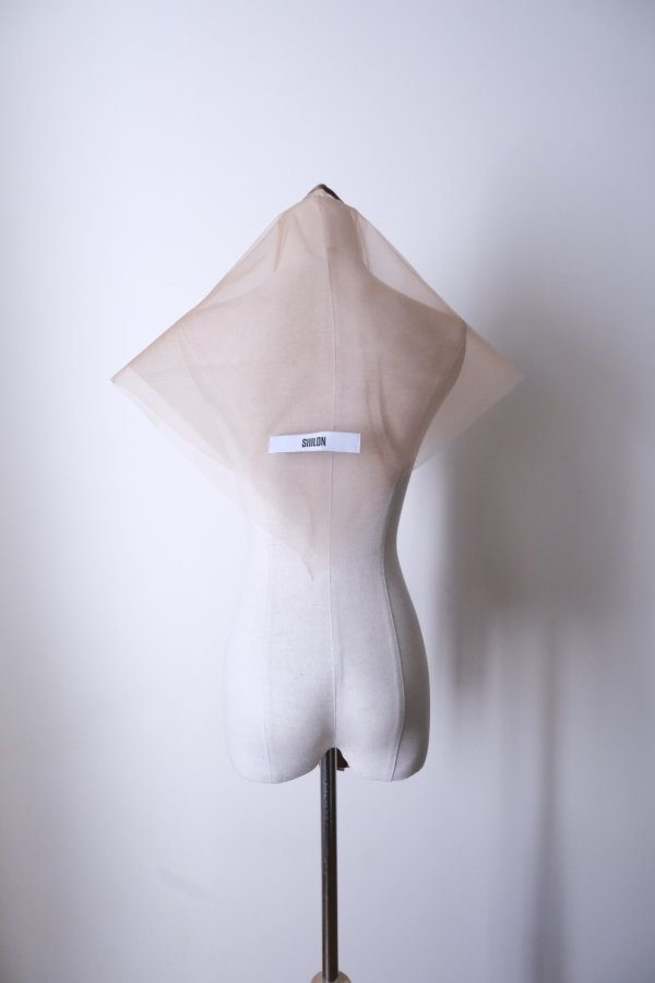 画像3: SIIILON Veil Wrap scarf brown (3)