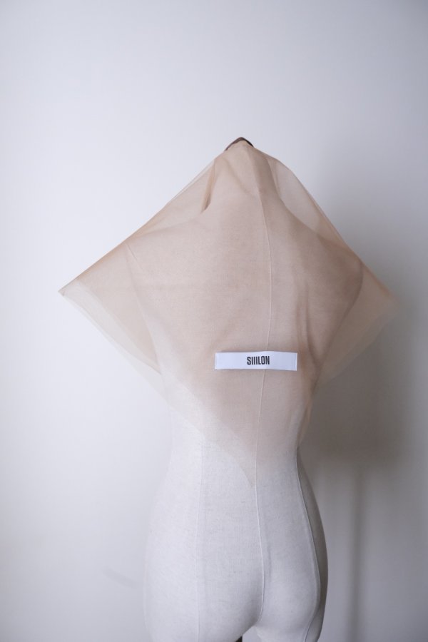 画像4: SIIILON Veil Wrap scarf brown (4)