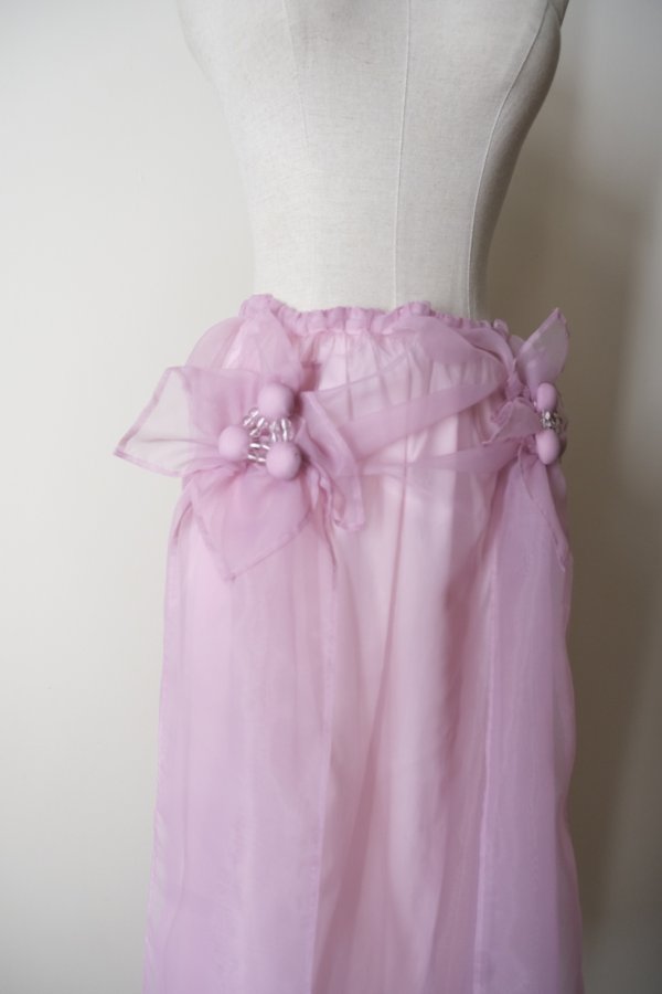 画像4: RIV NOBUHIKO (リブ ノブヒコ）MEU SHEER SKIRT pink (4)