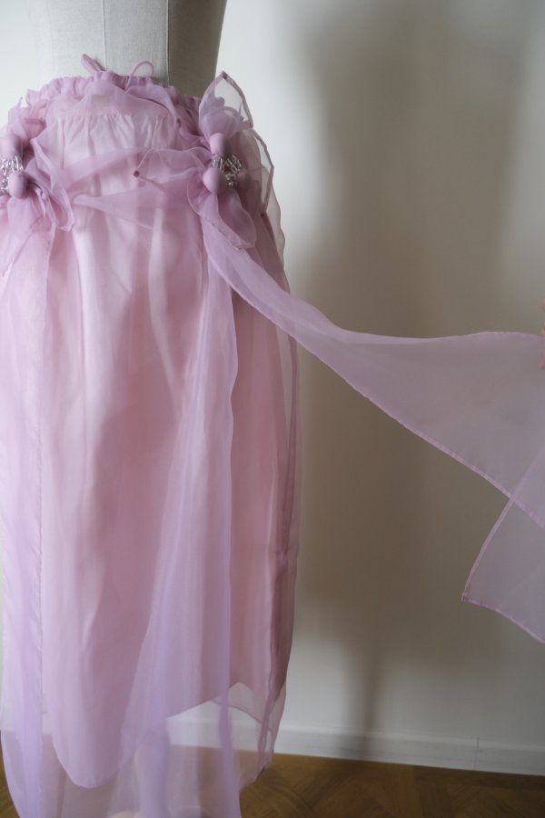 画像6: RIV NOBUHIKO (リブ ノブヒコ）MEU SHEER SKIRT pink (6)