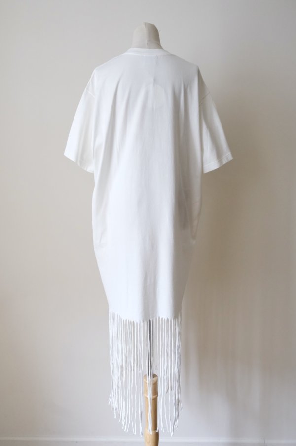 画像2: NON TOKYO FRINGE T-SHIRT ONE-PIECE white (2)