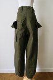 画像4: GO TO HOLLYWOOD Ruffled Flap Pocket Weather Cloth Pants khaki (4)