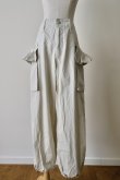 画像1: GO TO HOLLYWOOD Ruffled Flap Pocket Weather Cloth Pants off white (1)