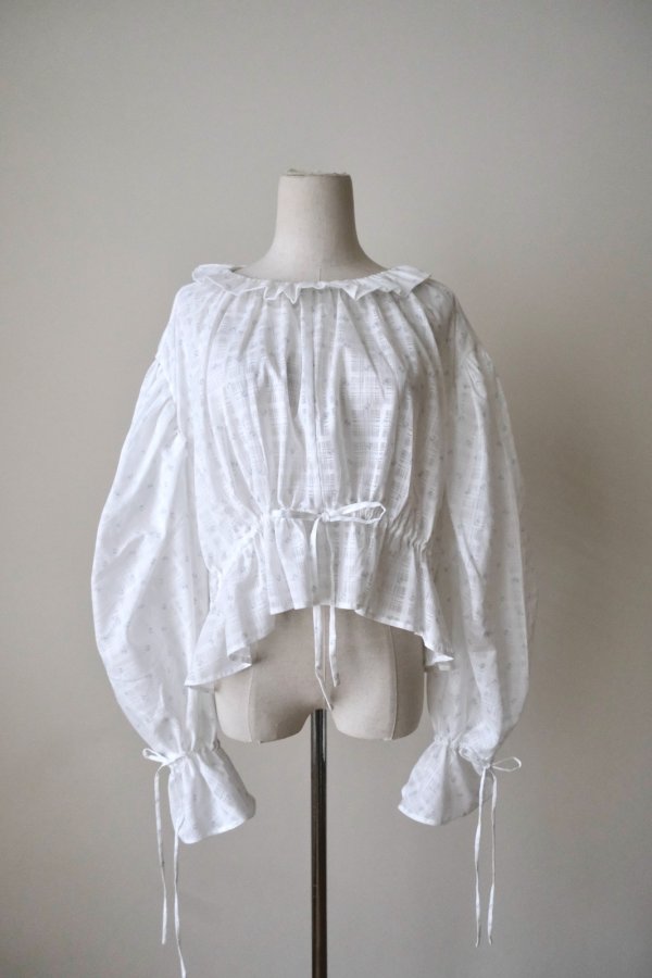 画像1: DECO depuis 1985  MINI FLOWER GARZE  SHIRTS SKY (1)