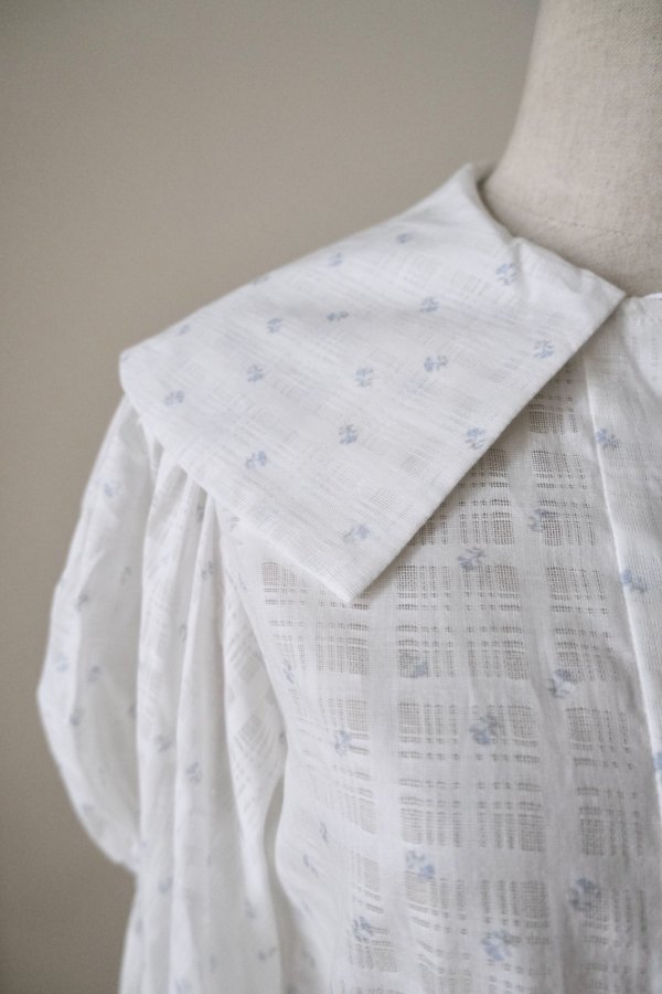 画像6: DECO depuis 1985  MINI FLOWER GARZE CLASSIC SHIRTS SKY (6)