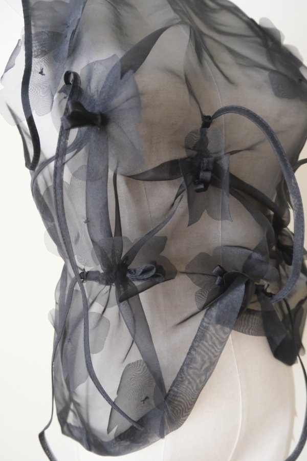 画像4: RIV NOBUHIKO (リブ ノブヒコ）ANSON FLOWER TOP black (4)