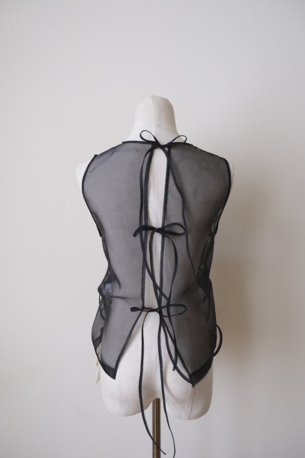 画像2: RIV NOBUHIKO (リブ ノブヒコ）ANSON FLOWER TOP black (2)