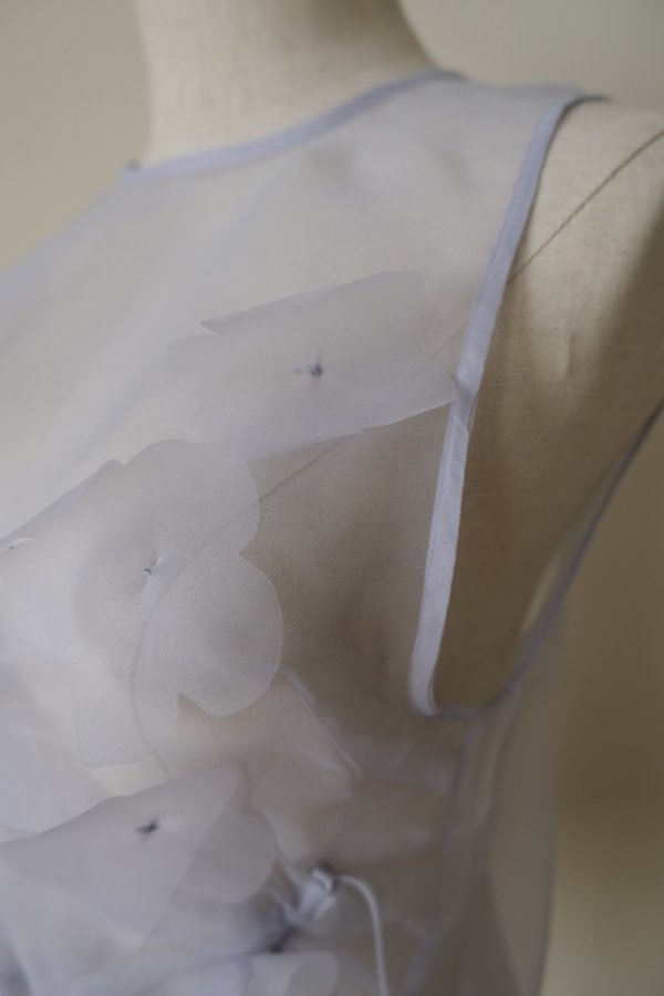 画像4: RIV NOBUHIKO (リブ ノブヒコ）ANSON FLOWER TOP light blue (4)