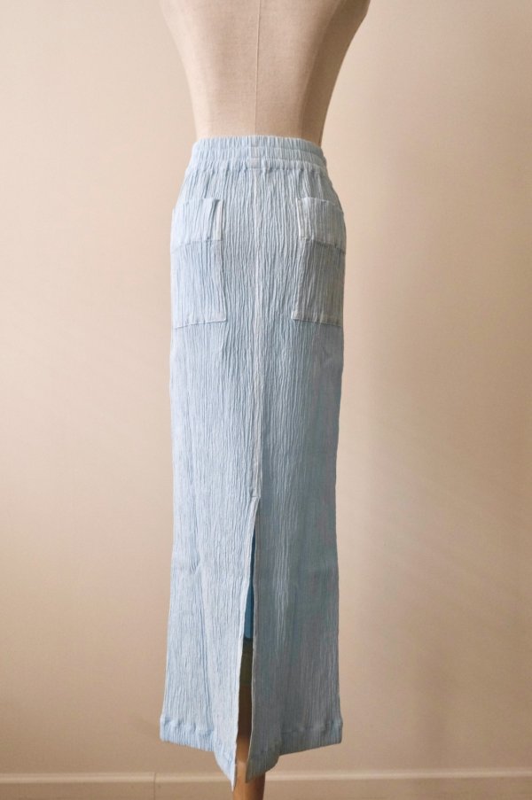 画像1: kéngo (ケンゴ) cotton banana yoryu long skirt　sora (1)