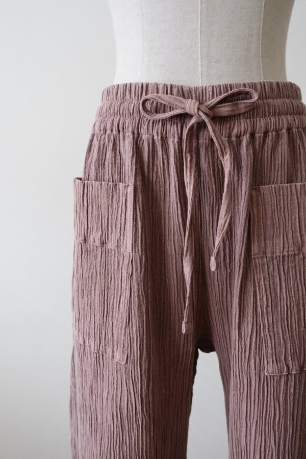 画像4: kéngo (ケンゴ) cotton banana yoryu loose pants　tsuchi (4)