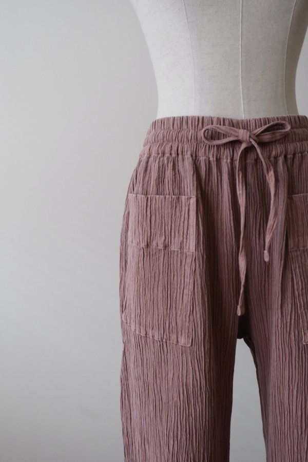 画像3: kéngo (ケンゴ) cotton banana yoryu loose pants　tsuchi (3)