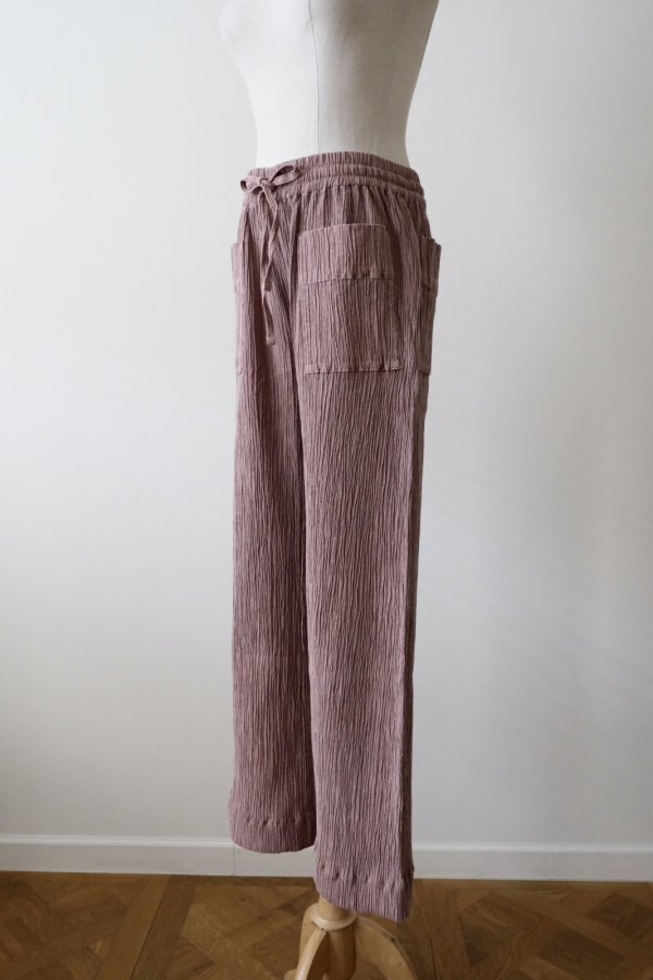 画像2: kéngo (ケンゴ) cotton banana yoryu loose pants　tsuchi (2)