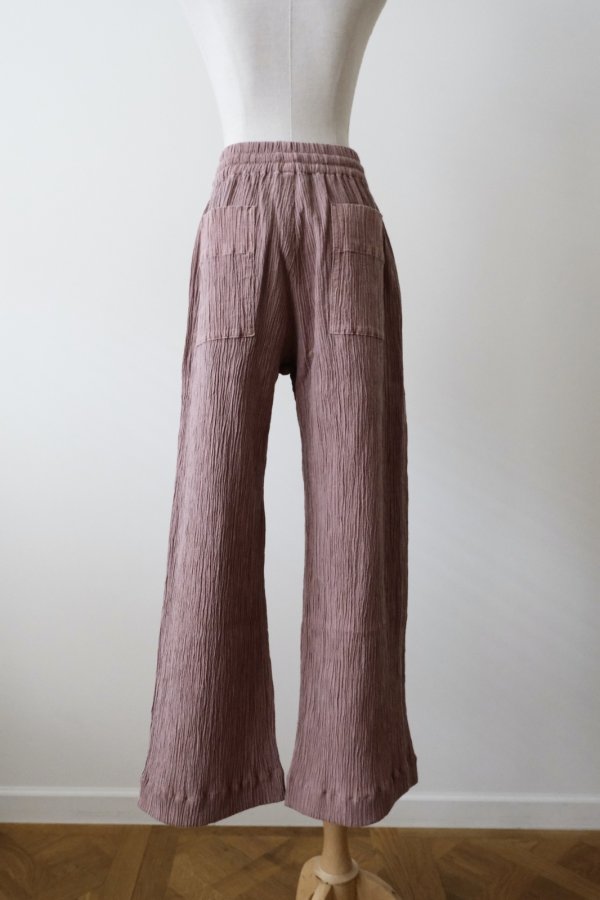 画像1: kéngo (ケンゴ) cotton banana yoryu loose pants　tsuchi (1)