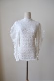 画像1: DECO depuis DECO depuis 1985 LACE UNEUNE TOPS 　white (1)