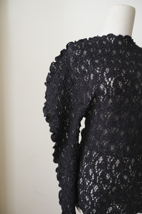 画像5: DECO depuis DECO depuis 1985 LACE UNEUNE TOPS black (5)