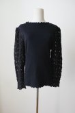 画像1: DECO depuis DECO depuis 1985 LACE RIB TOPS  black (1)