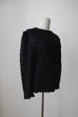 画像2: DECO depuis DECO depuis 1985 LACE RIB TOPS  black (2)