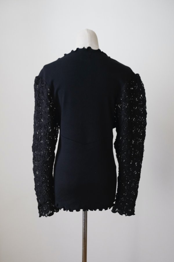 画像3: DECO depuis DECO depuis 1985 LACE RIB TOPS  black (3)