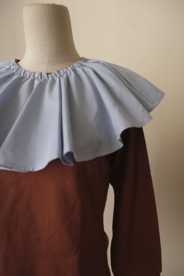 画像4: NON TOKYO OVER COLLAR L/S TOP brown (4)