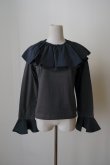 画像1: NON TOKYO OVER COLLAR L/S TOP grary (1)