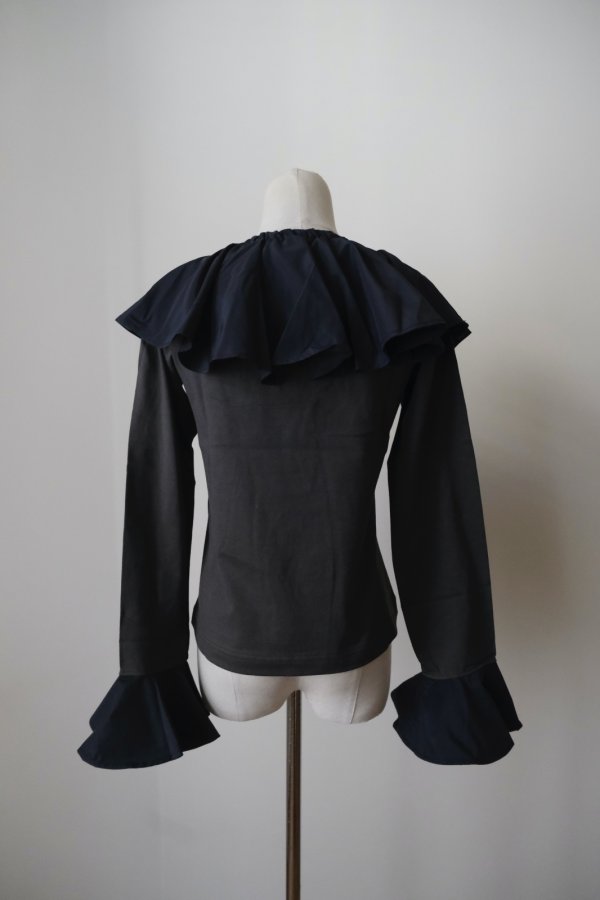 画像3: NON TOKYO OVER COLLAR L/S TOP grary (3)
