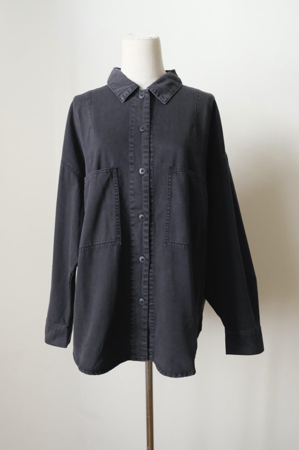 画像1: KLOKE IRIS DENIM SHIRT BLACK FADE (1)