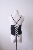 画像1: YuumiAria（ユウミアリア）SHEER CAMISOLE black (1)