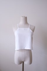 Yuumi ARIA / ユウミアリア | ローゲージ フリンジ ニットベスト | F | アイボリー | レディース ALEXIA STAM（アリシアスタン）の「Side Fringe Cropped Knit Vest