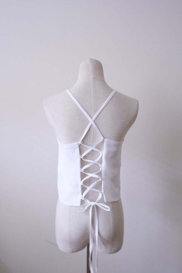 画像2: YuumiAria（ユウミアリア）SHEER CAMISOLE white (2)