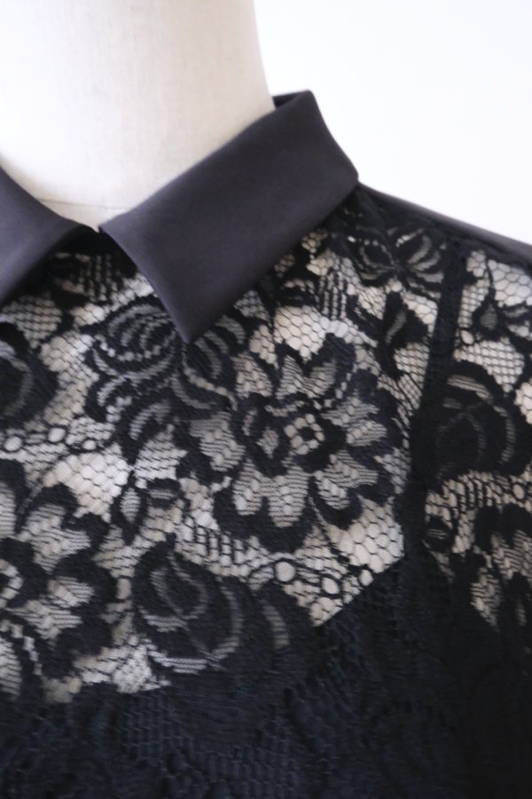 画像2: LOKITHO (ロキト）LACE L/S SHIRTS black (2)